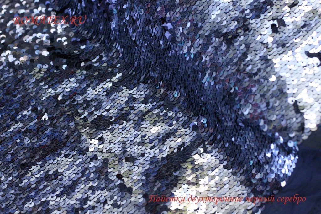 пайетки двухсторонние цвет синий/серебро пайетки двухсторонние цвет синий/серебро